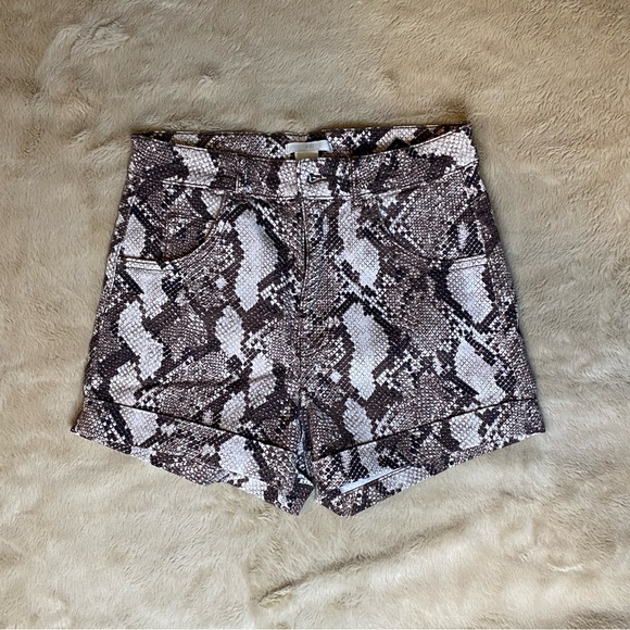 H&M High Waisted Snake Shorts - Picture 3 of 5